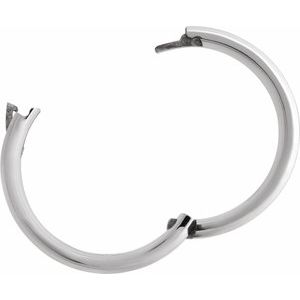 Platinum CLIQ Hinged Adjustable Beveled Edge Comfort-Fit Band