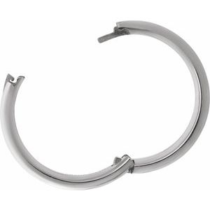 Platinum CLIQ Hinged Adjustable Beveled Edge Comfort-Fit Band
