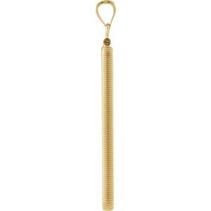 14K Yellow Gold Coin Frame Bezel Pendant Mounting for 41x24x1.7 mm Coin
