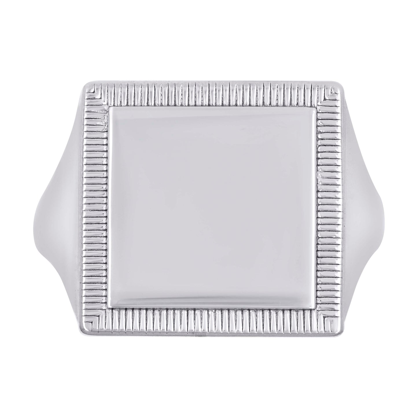 Sterling Silver Womens Square Statement Bridal Anniversary Wedding Engagement Band Ring