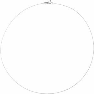 Platinum Spring Ring Diamond-Cut Cable Chain, Length: 18 In, Width: .7 Mm