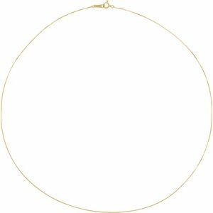 10K Yellow Gold Box Chain, Length: 24 In, Width: .5 Mm