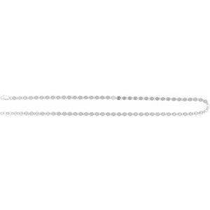 Sterling Silver Lobster Clasp Round Mirror Chain, Length: 16 In, Width: 4 Mm