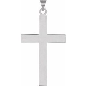 Sterling Silver 39 X 25 Mm Polished Cross Pendant
