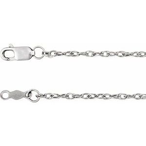 10K Yellow Or White Or Rose Gold 1.5 mm Rope Chain