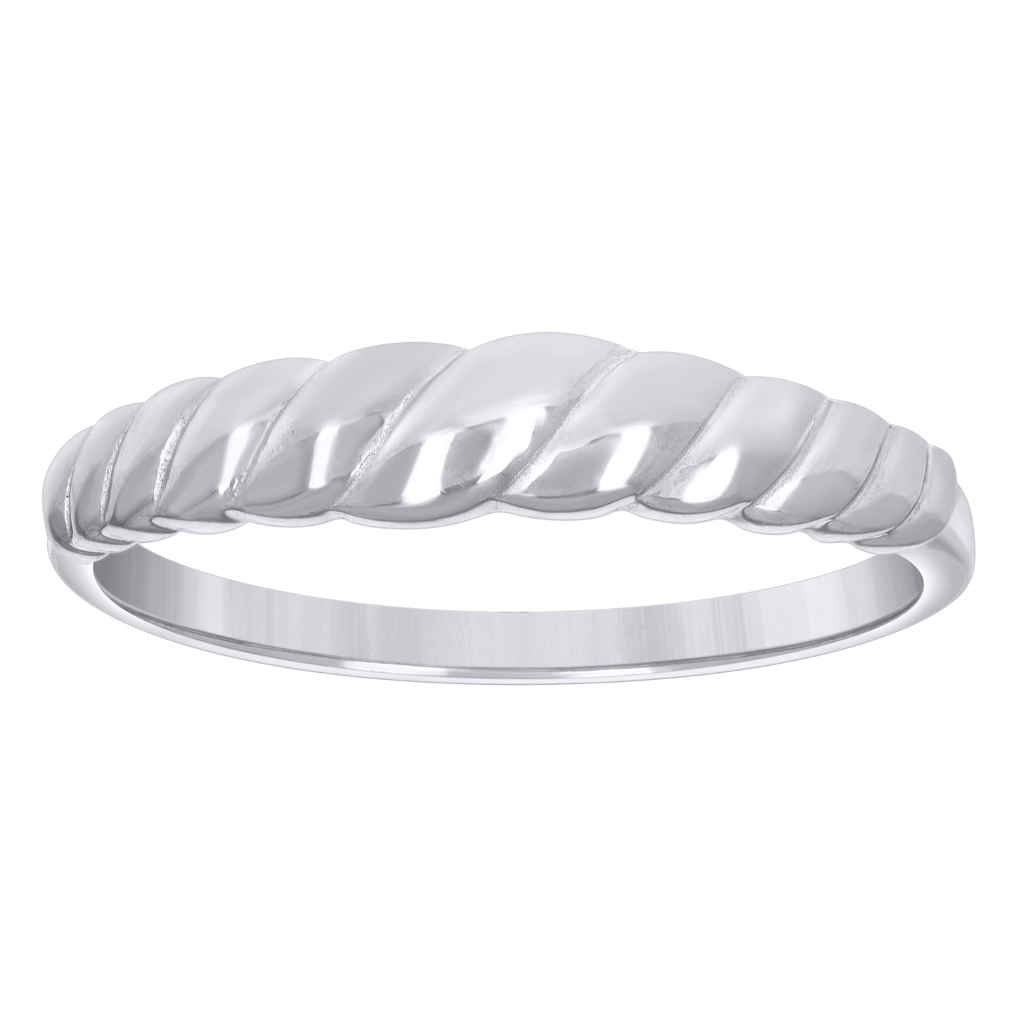 Sterling Silver Womens Weaving Twisted Fashion Bridal Anniversary Wedding Engagement Band Ring