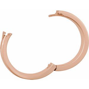 14K Yellow Or White Or Rose Gold CLIQ Hinged Adjustable Flat Band