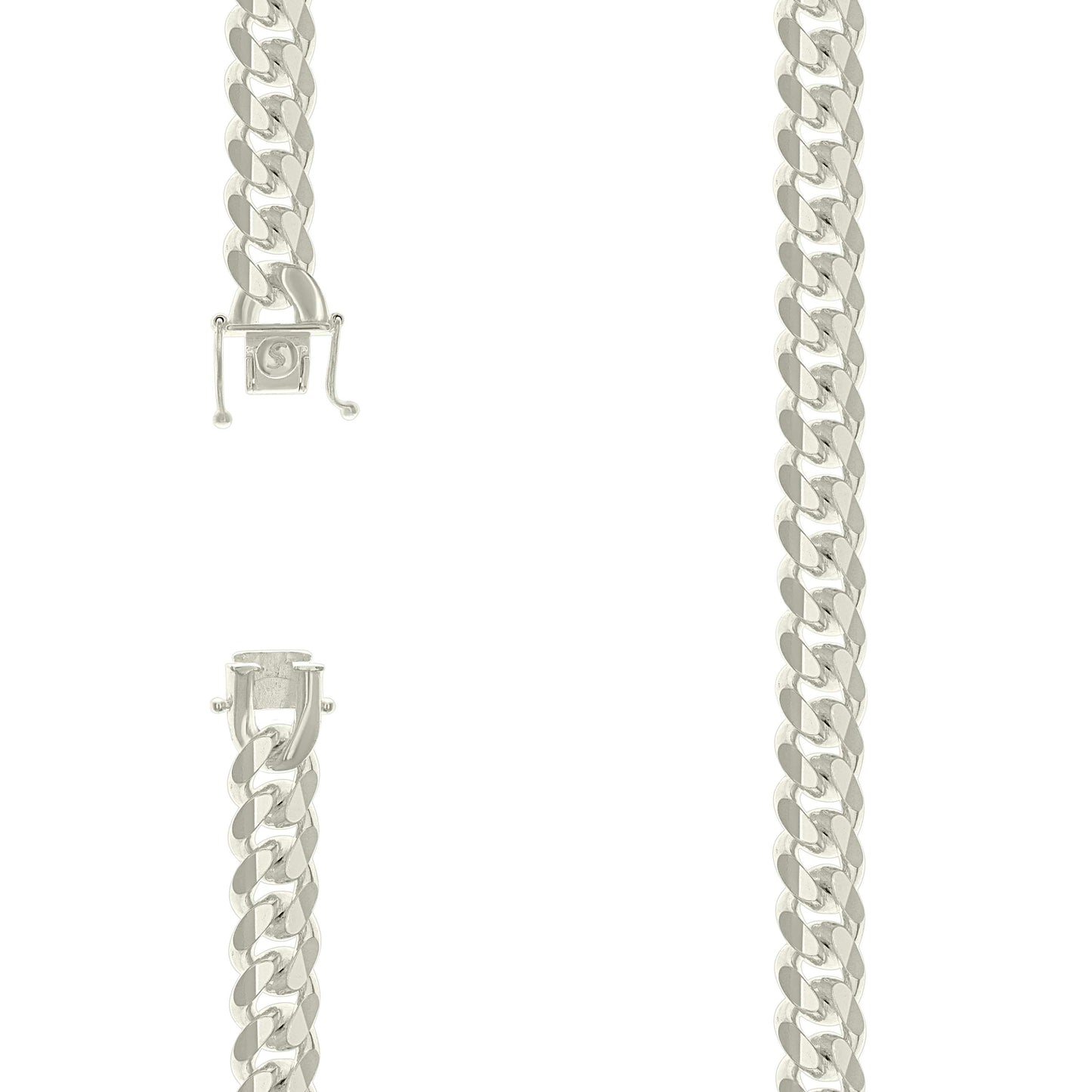 Sterling Silver Solid Miami Cuban Chain