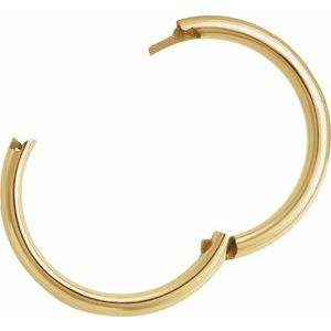 14K Yellow Or White Or Rose Gold CLIQ Hinged Adjustable Half Round Comfort-Fit Band