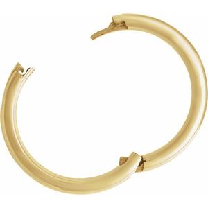 14K Yellow Or White Or Rose Gold CLIQ Hinged Adjustable Half Round Comfort-Fit Band