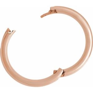 14K Yellow Or White Or Rose Gold CLIQ Hinged Adjustable Half Round Comfort-Fit Band