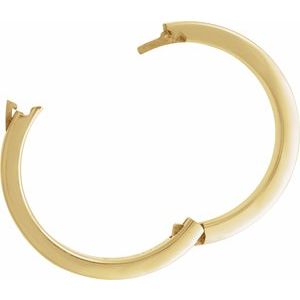 14K Yellow Or White Or Rose Gold CLIQ Hinged Adjustable Flat Band