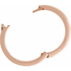 14K Yellow Or White Or Rose Gold CLIQ Hinged Adjustable Flat Band