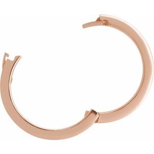 14K Yellow Or White Or Rose Gold CLIQ Hinged Adjustable Flat Band