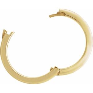 14K Yellow Or White Or Rose Gold CLIQ Hinged Adjustable Flat Band