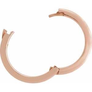 14K Yellow Or White Or Rose Gold CLIQ Hinged Adjustable Flat Band