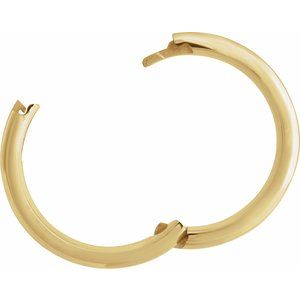14K Yellow Or White Or Rose Gold CLIQ Hinged Adjustable Beveled Edge Comfort-Fit Band