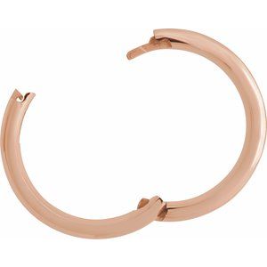 14K Yellow Or White Or Rose Gold CLIQ Hinged Adjustable Beveled Edge Comfort-Fit Band