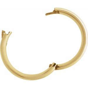 14K Yellow Or White Or Rose Gold CLIQ Hinged Adjustable Beveled Edge Comfort-Fit Band