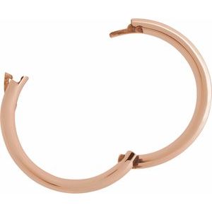 14K Yellow Or White Or Rose Gold CLIQ Hinged Adjustable Beveled Edge Comfort-Fit Band