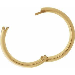 14K Yellow Or White Or Rose Gold CLIQ Hinged Adjustable Beveled Edge Comfort-Fit Band