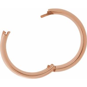 14K Yellow Or White Or Rose Gold CLIQ Hinged Adjustable Beveled Edge Comfort-Fit Band