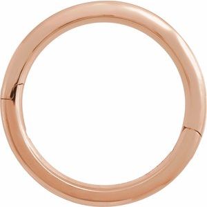 14K Yellow Or White Or Rose Gold CLIQ Hinged Adjustable Beveled Edge Comfort-Fit Band