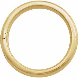 14K Yellow Or White Or Rose Gold CLIQ Hinged Adjustable Half Round Comfort-Fit Band