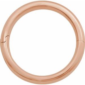 14K Yellow Or White Or Rose Gold CLIQ Hinged Adjustable Half Round Comfort-Fit Band