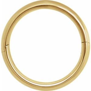14K Yellow Or White Or Rose Gold CLIQ Hinged Adjustable Half Round Comfort-Fit Band