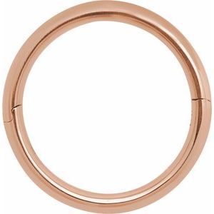 14K Yellow Or White Or Rose Gold CLIQ Hinged Adjustable Half Round Comfort-Fit Band
