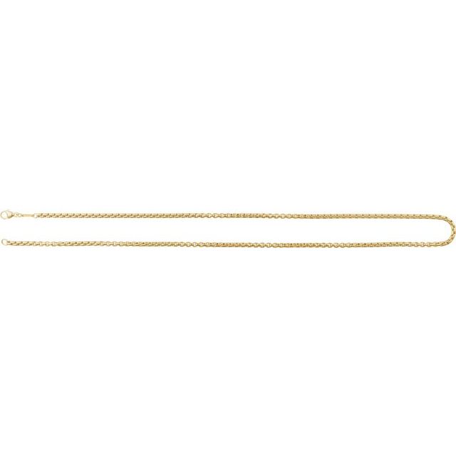 14K Yellow Gold Filled 1.8 Mm 18 In Lobster Clasp Polished Rounded Box Chain
