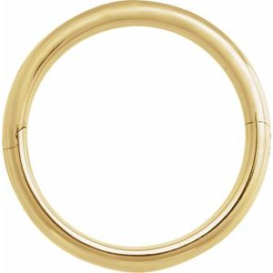 14K Yellow Or White Or Rose Gold CLIQ Hinged Adjustable Half Round Comfort-Fit Band