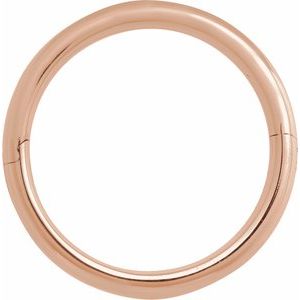 14K Yellow Or White Or Rose Gold CLIQ Hinged Adjustable Half Round Comfort-Fit Band