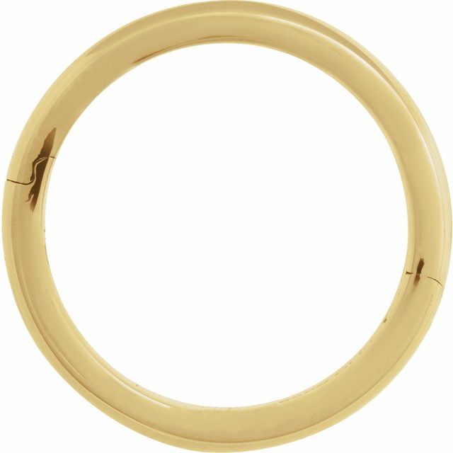 14K Yellow Gold 8 Mm 2.25 Mm Polished Cliq Hinged Adjustable Standard-Fit Band, Size 7.5