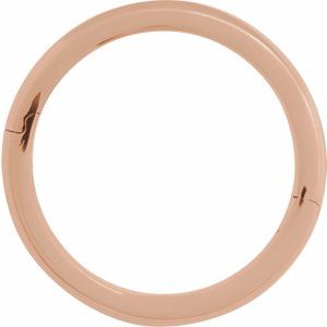 14K Yellow Or White Or Rose Gold Or Sterling Silver Or Platinum CLIQ Hinged Adjustable Band