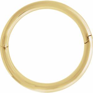 14K Yellow Or White Or Rose Gold CLIQ Hinged Adjustable Beveled Edge Comfort-Fit Band