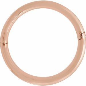 14K Yellow Or White Or Rose Gold CLIQ Hinged Adjustable Beveled Edge Comfort-Fit Band