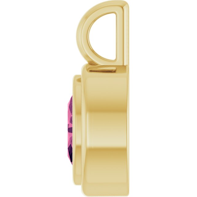 14K Yellow Gold Oval Polished Natural Gem Charm/Pendant
