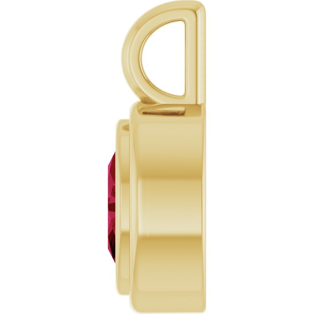 14K Yellow Gold Oval Polished Lab-Grown Diamond Charm/Pendant