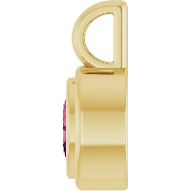 14K Yellow Gold Oval Polished Natural Gem Charm/Pendant