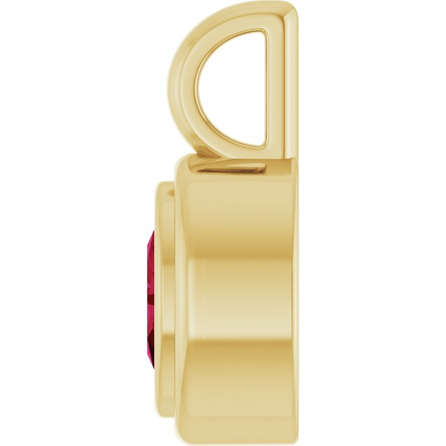 14K Yellow Gold Oval Polished Lab-Grown Diamond Charm/Pendant