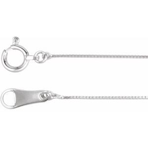Platinum Spring Ring Box Chain, Length: 24 In, Width: .5 Mm