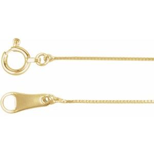 10K Yellow Gold Box Chain, Length: 7 In, Width: .5 Mm