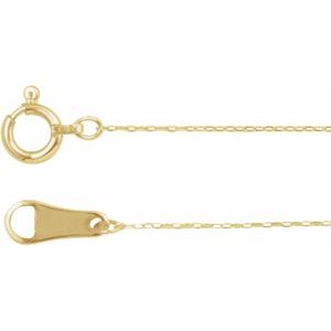 10K Yellow Gold Diamond-Cut Cable Chain, Length: 16 In, Width: .5 Mm