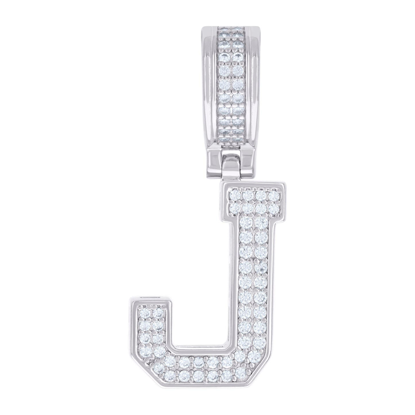 Sterling Silver Or Yellow-tone Unisex 0.50ct Moissanite Initial Alphabet Charm Pendant