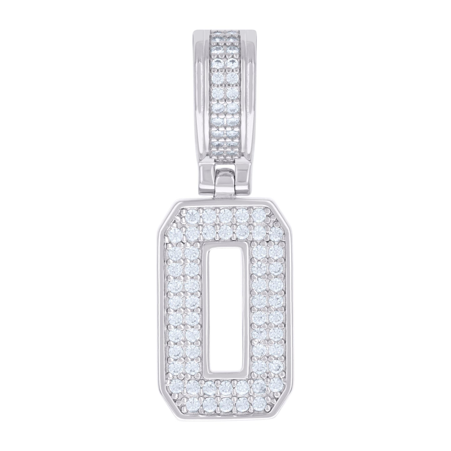 Sterling Silver Or Yellow-tone Unisex 0.50ct Moissanite Initial Alphabet Charm Pendant