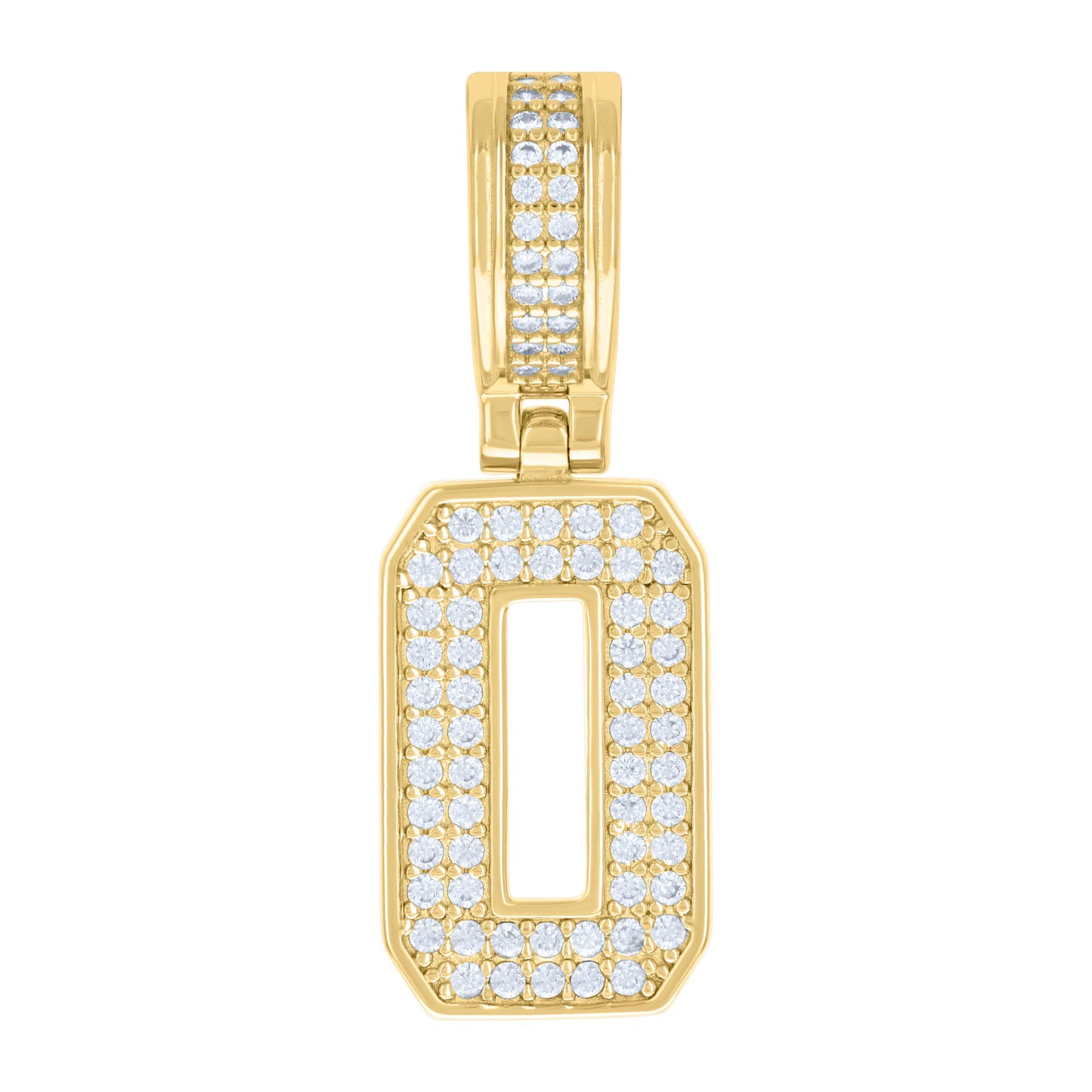 Sterling Silver Or Yellow-tone Unisex 0.50ct Moissanite Initial Alphabet Charm Pendant
