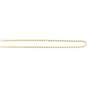 14K Yellow Gold-Filled Lobster Clasp Round Mirror Chain, Length: 16 In, Width: 4 Mm
