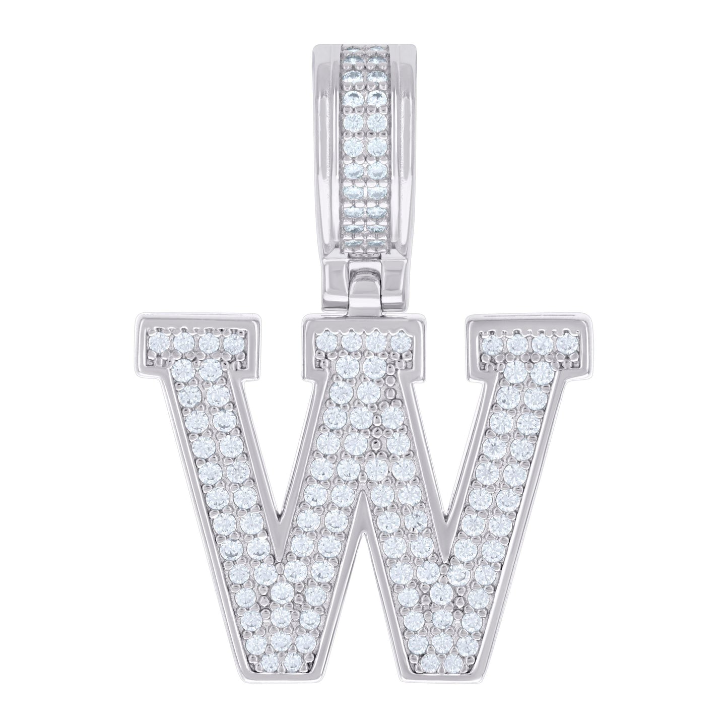 Sterling Silver Or Yellow-tone Unisex 0.50ct Moissanite Initial Alphabet Charm Pendant